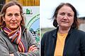 Zwei Bäuerinnen, die sagen, im Agrarsektor brauche es tiefgreifende politische Reformen: Edith Sachse aus Burggrumbach im Landkreis Würzburg (links) und Isabella Hirsch, Vorsitzende der Arbeitsgemeinschaft bäuerliche Landwirtschaft in Franken.