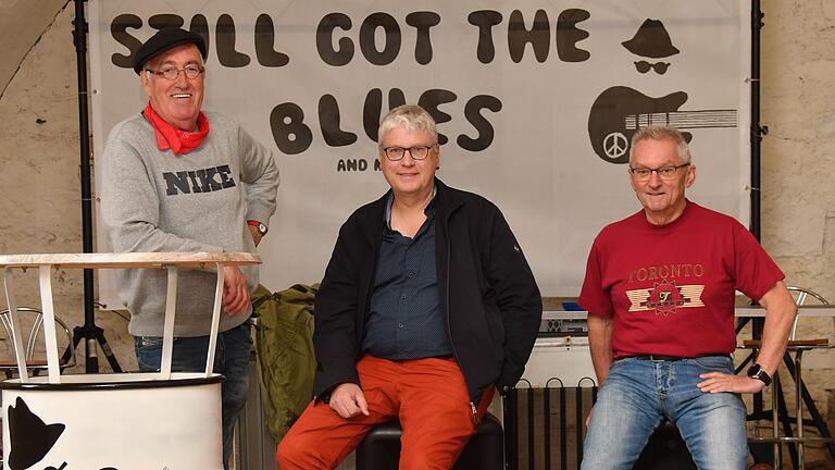Eine Art musikalische Selbsthilfegruppe: Rudi Gutbrod, Rolf Wassermann und Georg Grimm (v.l.) haben Blues und Rock in den Auber Spitalkeller gebracht.