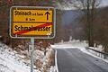 Der Schnee ist weg, dafür die Absperrungen bald wieder da: Die Straße zwischen Schmalwasser und Steinach wird ab 12. März saniert.