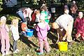 Die Kinder vom Kindergarten aus Wasserlosen durften Reinhold Hertlein aus Schwemmelsbach bei der Apfelernte behilflich sein und zusehen, wie Apfelsaft entsteht. Natürlich bekam jedes Kind nach erfolgreicher Ernte und dem Pressvorgang einen frischen Apfelsaft zur Belohnung mit heim.