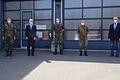 Nach der Übergabe bei der FFW in Haßfurt (von links): Oberstleutnant Bernd Geisel, Landrat Wilhelm Schneider, Oberst Markus Klaedtke, Oberstleutnant Rainer Zink und Bürgermeister Günther Werner.