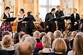 'Così fan tutte' beim Mozartfest im Kaisersaal. Von links: Emilie Renard (Dorabella), Galina Averina (Fiordiligi), Jeremy Ovenden (Ferrando), Benjamin Appl (Guglielmo), Georg Nigl (Don Alfonso).