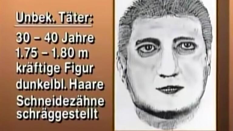 Mit diesem Phantombild hatte die Polizei über die ZDF-Sendung 'Aktenzeichen XY … ungelöst' 1996 nach dem Mörder von Brigitta Jaobi gesucht.