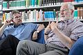 Symposium Menschliche Fähigkjeiten und komplexe Behinderungen       -  Sonderpädagoge Reinhard Lelgemann und Philosoph Jörn Müller diskutieren über den Umgang mit alten und behinderten Menschen in unserer Gesellschaft. Daniel Peter