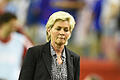 DFB-Trainerin       -  Bundestrainerin Silvia Neid konnte mit der ersten Halbzeit nicht zufrieden sein. Foto: Carmen Jaspersen