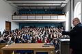 Bundeswirtschaftsminister Peter Altmaier sprach am Donnerstag im Audimax der Universität Würzburg über Industriepolitik - aber nicht nur.