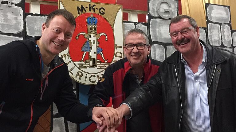 Das Triumvirat der MKG: (von links) 1. Präsident Volker Gue, 2. Präsident Ralf Heuß und Vizepräsident Thomas Dietz. Das Triumvirat der MKG: (von links) 1. Präsident Volker Gue, 2. Präsident Ralf Heuß und Vizepräsident Thomas Dietz.