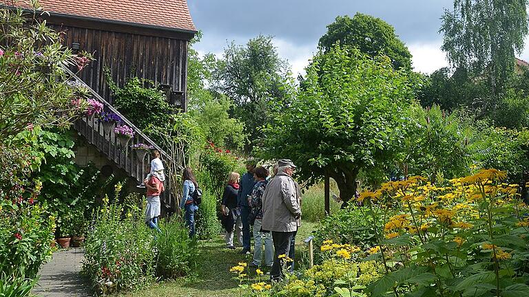 Dass es im Landkreis Haßberge wunderbare Gärten gibt, das zeigen die stolzen Besitzer regelmäßig beim &bdquo;Tag der offenen Gartentür&ldquo;. Jetzt trafen sich Gartenbesitzer auf Einladung der Kreisfachberatung für Gartenbau und Landespflege zu einem ersten &bdquo;Netzwerktreffen&ldquo; für die &bdquo;Gartenparadiese Haßberge&ldquo;. Unser Bild zeigt einen Garten in Wasmuthhausen.