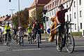 Für eine Fahrrad freundliche Stadt setzten sich die Teilnehmer der 'Kidical Mass' ein.
