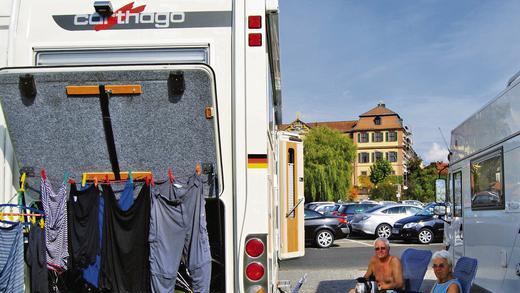Stark gefragt: Der Wohnmobil-Stellplatz am Bleichrasen. Stark gefragt: Der Wohnmobil-Stellplatz am Bleichrasen.