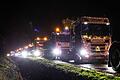 Drei Stunden lang war der Konvoi aus 120 Weihnachtstrucks unterwegs. Die 70 Kilometer lange Route führte in diesem Jahr von Karbach nach Lengfurt.