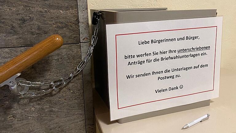Die Anträge für die Briefwahlunterlagen können in der VG Mellrichstadt abgegeben werden.