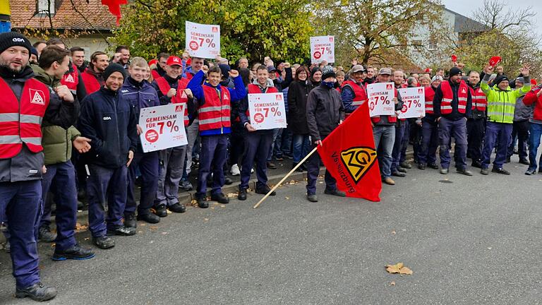 Warnstreik in Kitzingen.