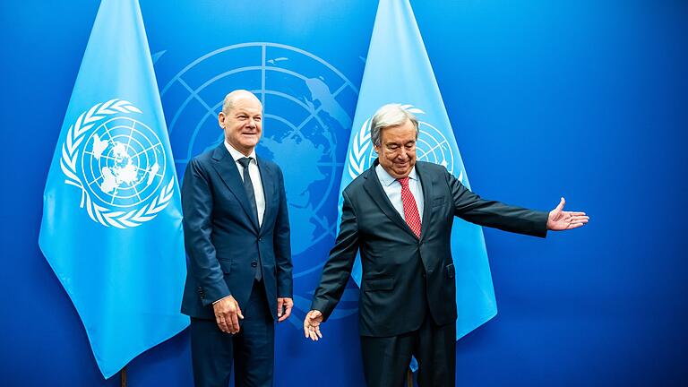 Vor der UN-Vollversammlung       -  Scholz und Guterres sind beim UN-Zukunftsgipfel zwei der Hauptakteure.