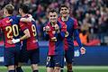 FC Barcelona - Real S. San Sebastián       -  Barcelonas Spieler bejubeln das 2:0.