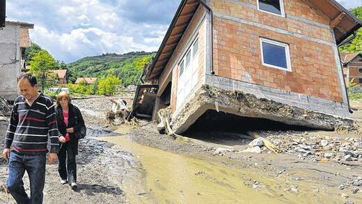 Weggespült: Ein zerstörtes Haus im serbischen Ort Krupani südöstlich von Belgrad.