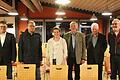 Der Vorstand der Lebenshilfe Schweinfurt ist wieder komplett: (von rechts) neuer Vorsitzender Norbert Hart, Beisitzer Klaus Krug, stellvertretender Vorsitzender Konrad Schneider, Schriftführerin Martina Schurig, Beisitzer Ronald Müller und Stefan Seufert, Delegierte für die Lebenshilfe Hammelburg. Es fehlt Beisitzerin Heike Breitenbach.