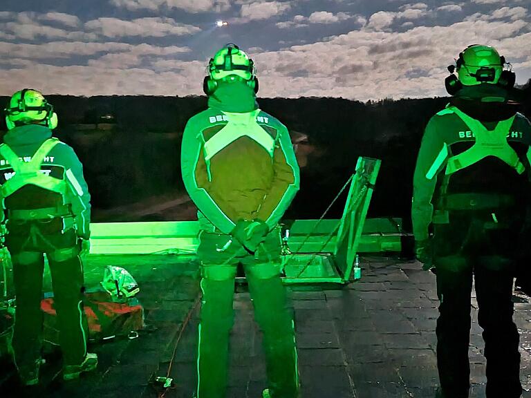 Bei der vergangenen Luftrettungsübung mit der Bundeswehr. Bei der vergangenen Luftrettungsübung mit der Bundeswehr.