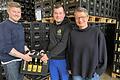 Familien-Team der Martinsbräu Marktheidenfeld: Luis Pfeuffer-Martin (links),&nbsp; Veit Pfeuffer-Martin und Mutter Maria Martin.