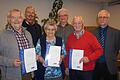 Ehrungen beim VdK Oberelsbach, von links: Hermann-Josef Lenhardt, Klaus Spitzl, Elisabeth Simon, Helmut May, Hermann May und Gerd Mainz.