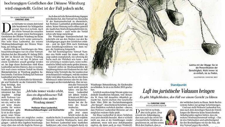 Schwierige Suche nach der Wahrheit - Missbrauchsfall Zeitung vom 2.2.17       -  Ein kritischer Bericht mit Kommentar zu Missbrauchsvorwürfen. Die Autorin, die ihn recherchiert hat, ist genannt. Das ist ein wichtiger Teil der Quellenklarheit.
