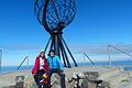 Geschafft: Das Ehepaar Manfred und Inge Wagner fuhr mit dem Rad zum Nordkap. Bei schönstem Wetter kamen die beiden Haßbergler dort an.