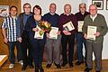 Ehrungen gab es bei der Mitgliederversammlung der Wiesenbronner Wanderfreunde. Im Bild (von links): Vereinsvorsitzender Harald Höhn, Helmut Freier, Maria Dennerlein, Alfred Wehrwein, Georg König, Rudi Bauer und Friedrich Rammling.