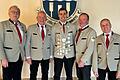 Die Sälzer Schützen mit ihrem neuen Unterfranken-König. Auf dem Foto von links Bernhard Federlein, Herbert Bocklet, Simon Breunig, Gerhard Bocklet, Dieter Kröner.