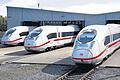 Neue Wege: Siemens-Hochgeschwindigkeitszüge in einem Prüf- und Testcenter in Nordrhein-Westfalen.
