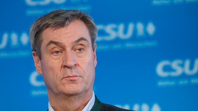 Nach der Bundestagswahl - Bayern       -  Söder auf der Pressekonferenz