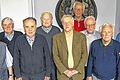 70-Jahrfeier im Bürgerspital: (von links) Franz Klein, Walter Raeth, Kurt Bauer, Ernst Dellert, Achim Schürer, Manfred Scharnberger, Dieter Wilhelm, Erich Schramm und Leander Rüfer.