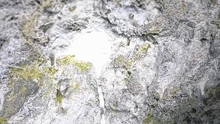Gespenstisch: Ein Stalaktit im Licht einer Taschenlampe. Gespenstisch: Ein Stalaktit im Licht einer Taschenlampe.