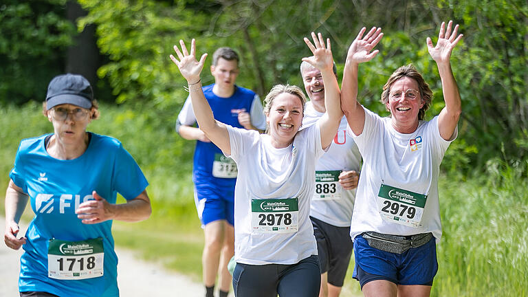Rund 730 Läuferinnen und Läufer nehmen am Samstag 20.05.23 beim MainCityRun Firmenlauf am Schweinfurter Baggersee teil.