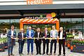 Bei der Tegut-Neueröffnung in Zeil (von links): Thomas Stäb, Christian Schwab, Thomas Stadelmann, Michael Erhart, Eduard Bock, Klaus Diegelmann und Thomas Gutberlet.