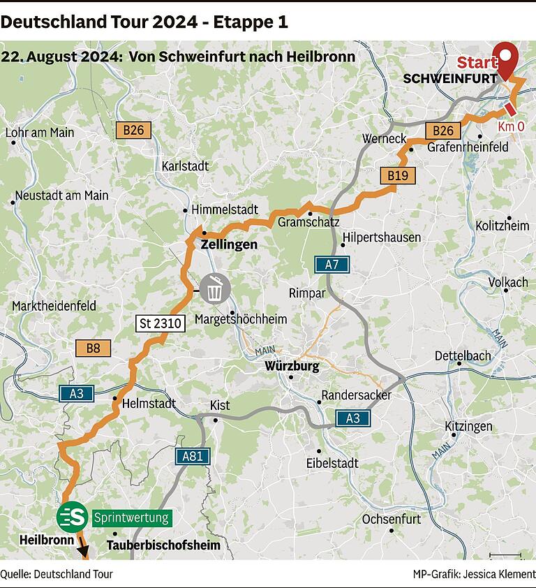 Deutschland Tour 2024 in Schweinfurt und der Region: Wo und wann Sie die Rennen an der Strecke erleben können Deutschland Tour 2024 in Schweinfurt und der Region: Wo und wann Sie die Rennen an der Strecke erleben können