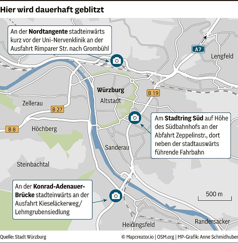 Obacht Autofahrer! Demnächst wird an drei Stellen des Würzburger Stadtrings rund um die Uhr geblitzt Obacht Autofahrer! Demnächst wird an drei Stellen des Würzburger Stadtrings rund um die Uhr geblitzt