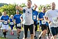 Hauptsache, die Stimmung passt: Etwa 900 Läuferinnen und Läufer kamen beim Firmenlauf ins Ziel.