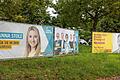 Mit großformatigen Plakaten werben die Parteien in Stadt und Landkreis Schweinfurt um Stimmen für die Landtagswahl. 21 Personen treten hier an, aber nur zwei bis vier haben realistische Chancen auf ein Mandat.