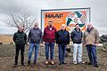 Bei der offiziellen Übernahme der Anlage waren dabei (von links): Christian May (Bauamt der Verwaltungsgemeinschaft Bergtheim), Alexander Haaf, Markus Haaf (die beiden Geschäftsführer von HAAF), Konrad Schlier (Erster Bürgermeister von Bergtheim), Felix Ziegler (Leiter Nachhaltigkeit &amp; Recycling) und Detlef Fischer (Prokurist von HAAF).
