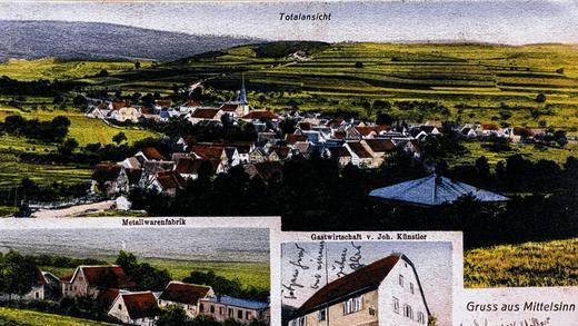 Per Staatsvertrag ganz bayerisch: Ober- und Mittelsinn (eine alte Postkarte) gehörten einst zum Teil zu Hessen.