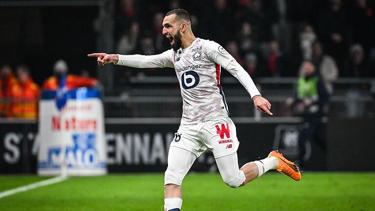 Stade Rennes - OSC Lille       -  Nabil Bentaleb jubelt über sein Tor.