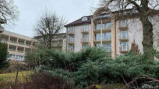 Das Sanatorium Uibeleisen in der Prinzregentenstraße in Bad Kissingen.