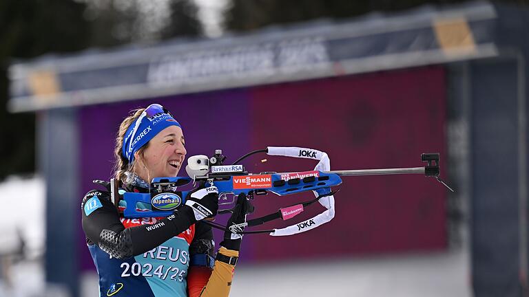 Biathlon Weltmeisterschaft - Training - Franziska Preuß ist bereit für den Sprint in Lenzerheide. Biathlon Weltmeisterschaft - Training - Franziska Preuß ist bereit für den Sprint in Lenzerheide.