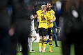 Borussia Dortmund - Real Madrid.jpeg       -  01.06.2024, Großbritannien, London: Fußball: Champions League, Borussia Dortmund - Real Madrid, Finale, Wembley Stadion, Dortmunds Sébastien Haller (r) und Dortmunds Marco Reus umarmen sich nach der Niederlage. Foto: Robert Michael/dpa +++ dpa-Bildfunk +++