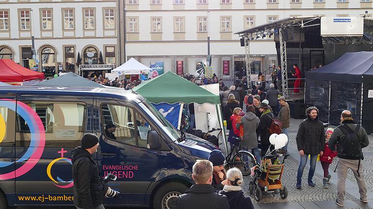 Bamberg feierte in der Innenstadt ein 'Fest der Demokrate'.