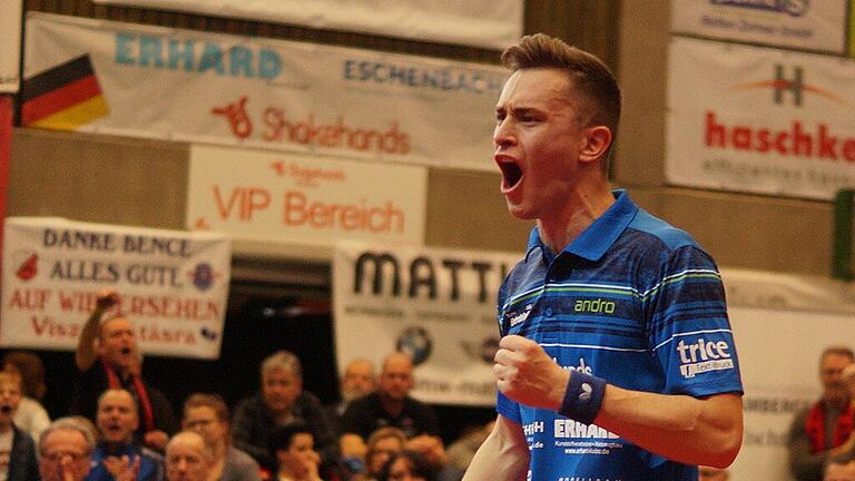 Gelingt Filip Zeljko (im Bild) diesmal sein erster Einzelsieg in dieser Saison. An diesem Sonntag geht es für ihn und den TSV Bad Königshofen zum bislang punktlosen Letzten TTC Zugbrücke Grenzau.