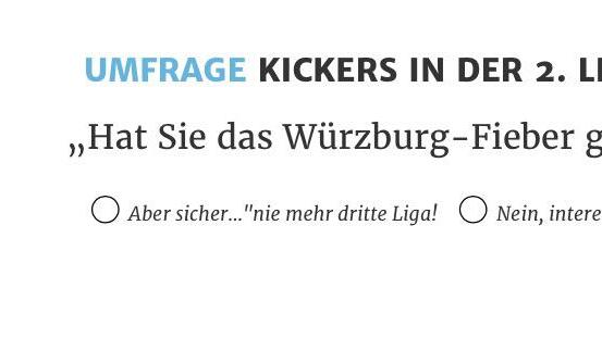 Undifferenzierte Umfrage       -  Eine undifferenzierte digitale Umfrage auf mainpost.de. Die Redaktion bedient sich der Fan-Sprache.