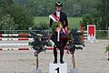 Michelle Brendler aus dem Karlstadter Stadtteil Heßlar hat mit ihrem neun Jahre alten Wallach Diacor die Fränkischen Meisterschaften bei den U18-Junioren im Springreiten gewonnen.