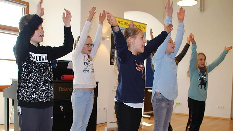 Sieben Kinder der Grundschule Röttingen gaben während der Pressekonferenz eine Kostprobe aus dem Musical 'Emil und die Detektive', das sie im Rahmen des Jungen Theaters auf die Bühne bringen. Sieben Kinder der Grundschule Röttingen gaben während der Pressekonferenz eine Kostprobe aus dem Musical 'Emil und die Detektive', das sie im Rahmen des Jungen Theaters auf die Bühne bringen.