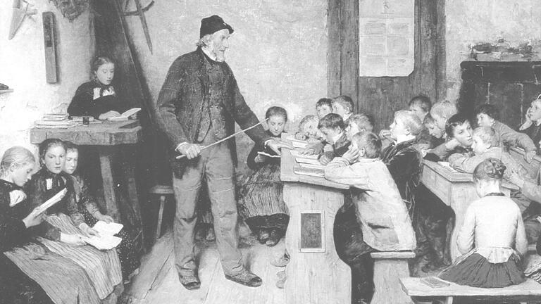 Das Bild vom Unterricht in einer Dorfschule um 1850, also rund 40 Jahre nach der hier beschriebenen Zeit, war in einer Sonderausstellung im Schulmuseum in Sendelbach zu sehen. So gut ausgestattet darf man sich die Schulzimmer im Lehrerhaus während der Zeit des badischen Amts freilich nicht vorstellen. Das Bild vom Unterricht in einer Dorfschule um 1850, also rund 40 Jahre nach der hier beschriebenen Zeit, war in einer Sonderausstellung im Schulmuseum in Sendelbach zu sehen. So gut ausgestattet darf man sich die Schulzimmer im Lehrerhaus während der Zeit des badischen Amts freilich nicht vorstellen.